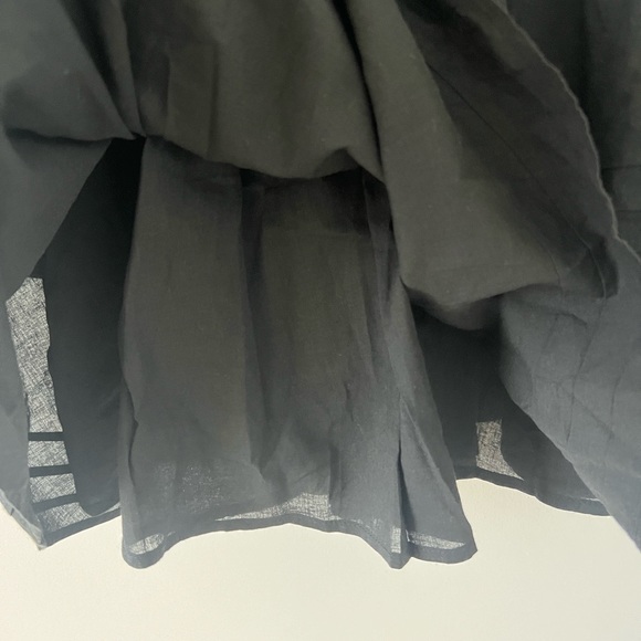 Cleobella Venita Mini Dress Black, black mini dress, smocked, ruffle hem, tiered - Picture 8 of 11